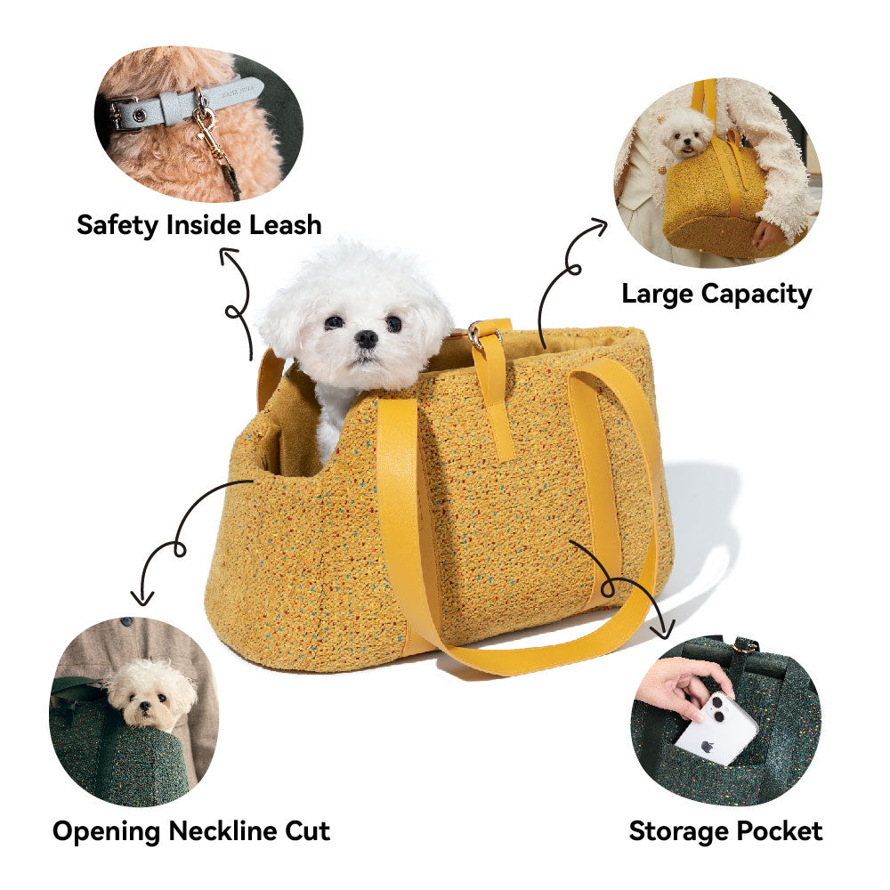 Mini Tweed Pet Tote Bag Carrier